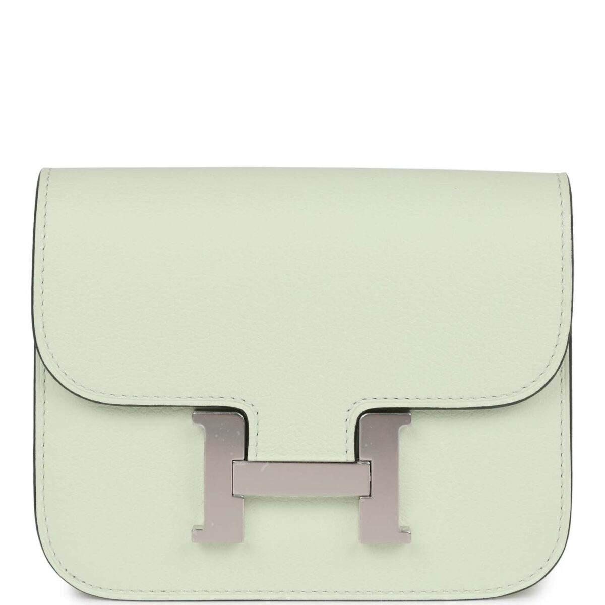 Hermes Constance Slim Wallet Vert Fizz Evercolor PHW
