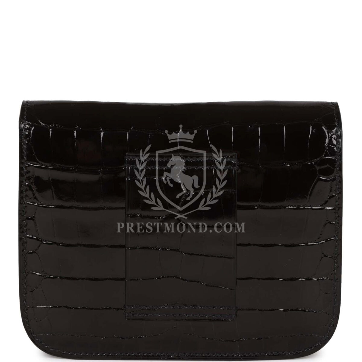 Hermes Constance Slim Wallet Shiny Black Alligator GHW — изображение 4