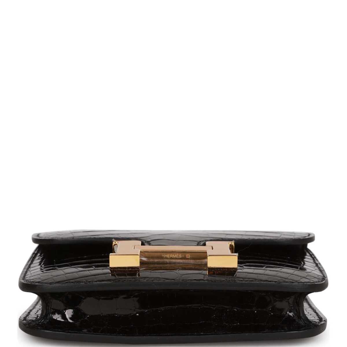 Hermes Constance Slim Wallet Shiny Black Alligator GHW — изображение 6
