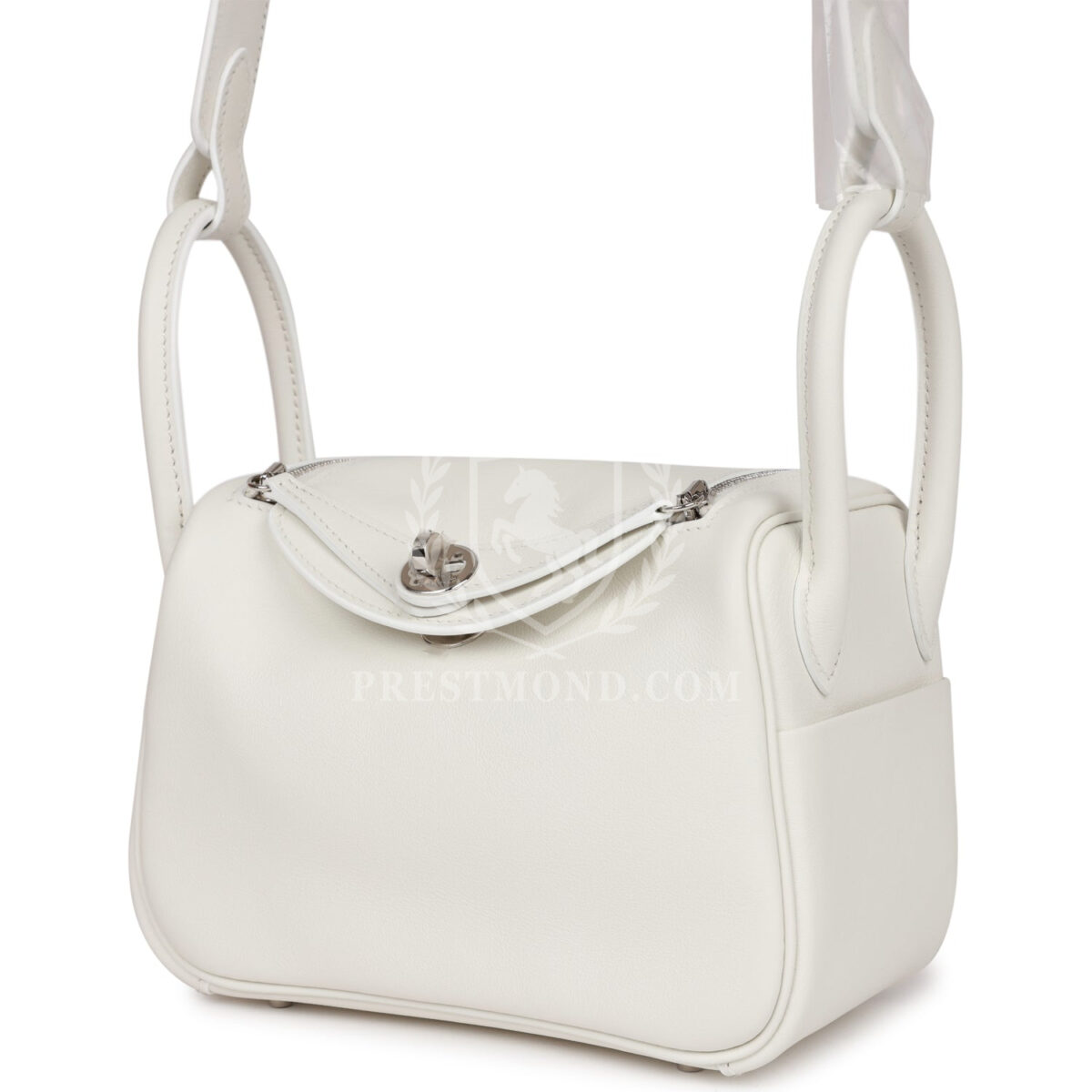 Hermes Mini Lindy White Swift PHW — изображение 5