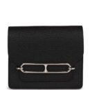 Hermes Roulis Slim Wallet Black Chevre Mysore PHW