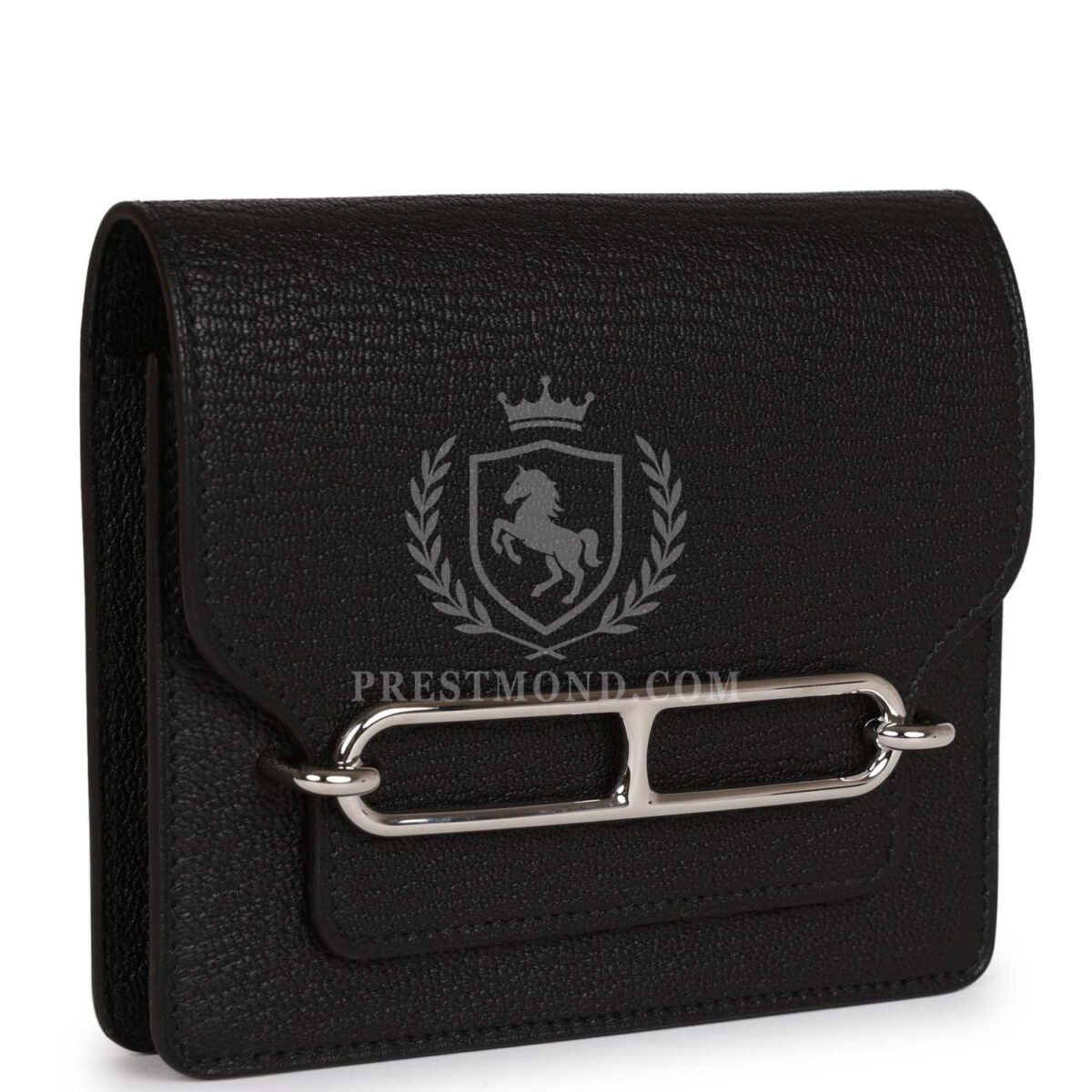 Hermes Roulis Slim Wallet Black Chevre Mysore PHW — изображение 2