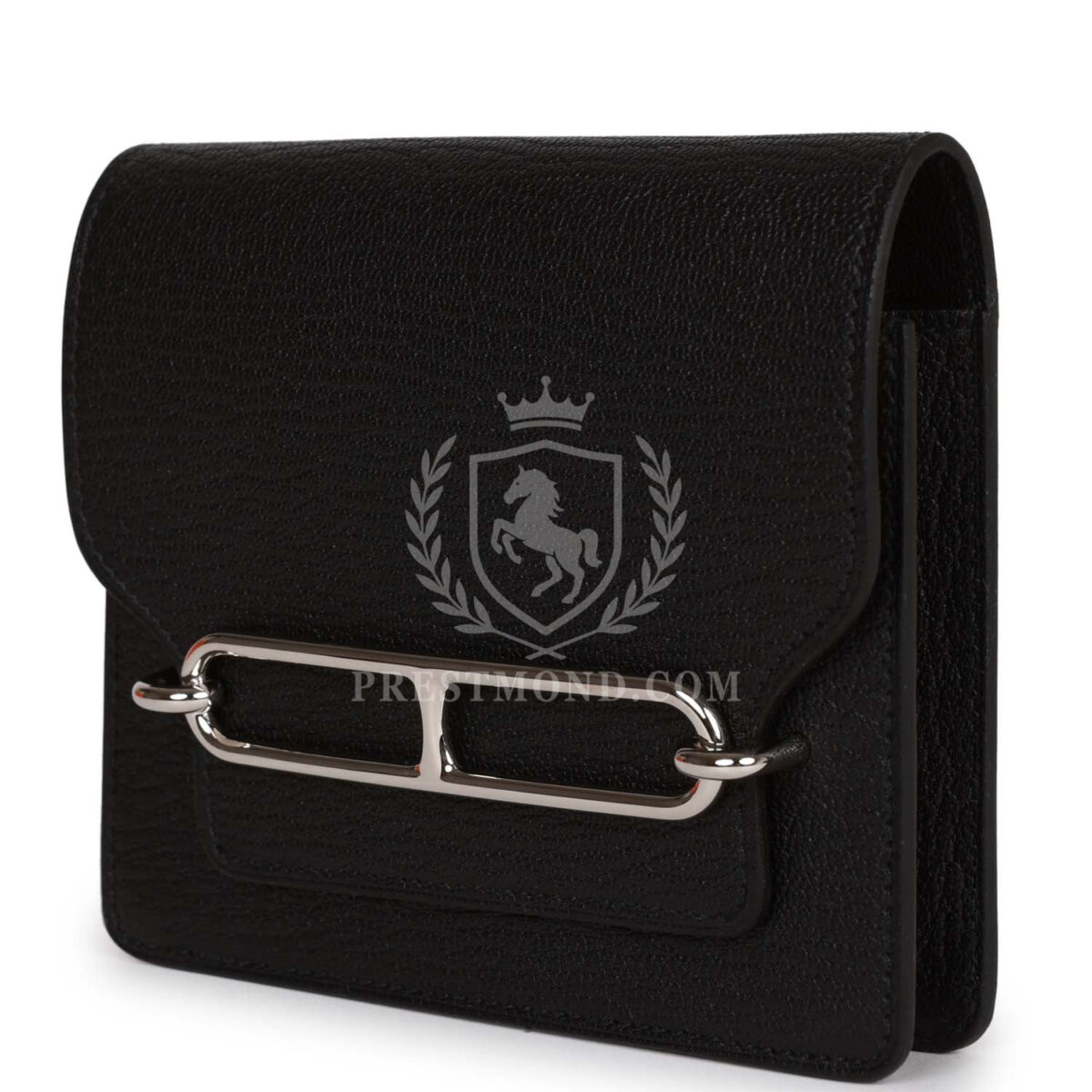 Hermes Roulis Slim Wallet Black Chevre Mysore PHW — изображение 5