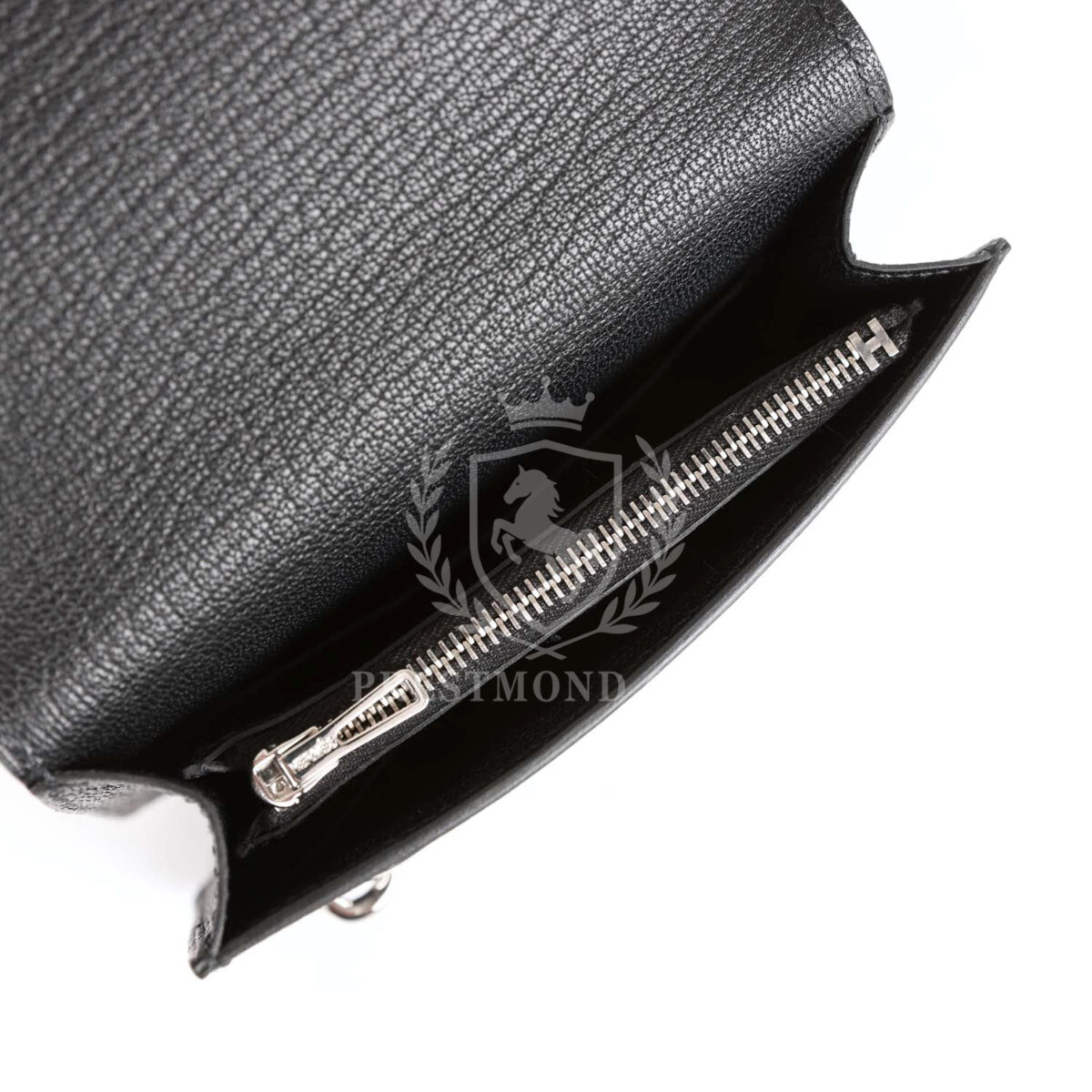 Hermes Roulis Slim Wallet Black Chevre Mysore PHW — изображение 10