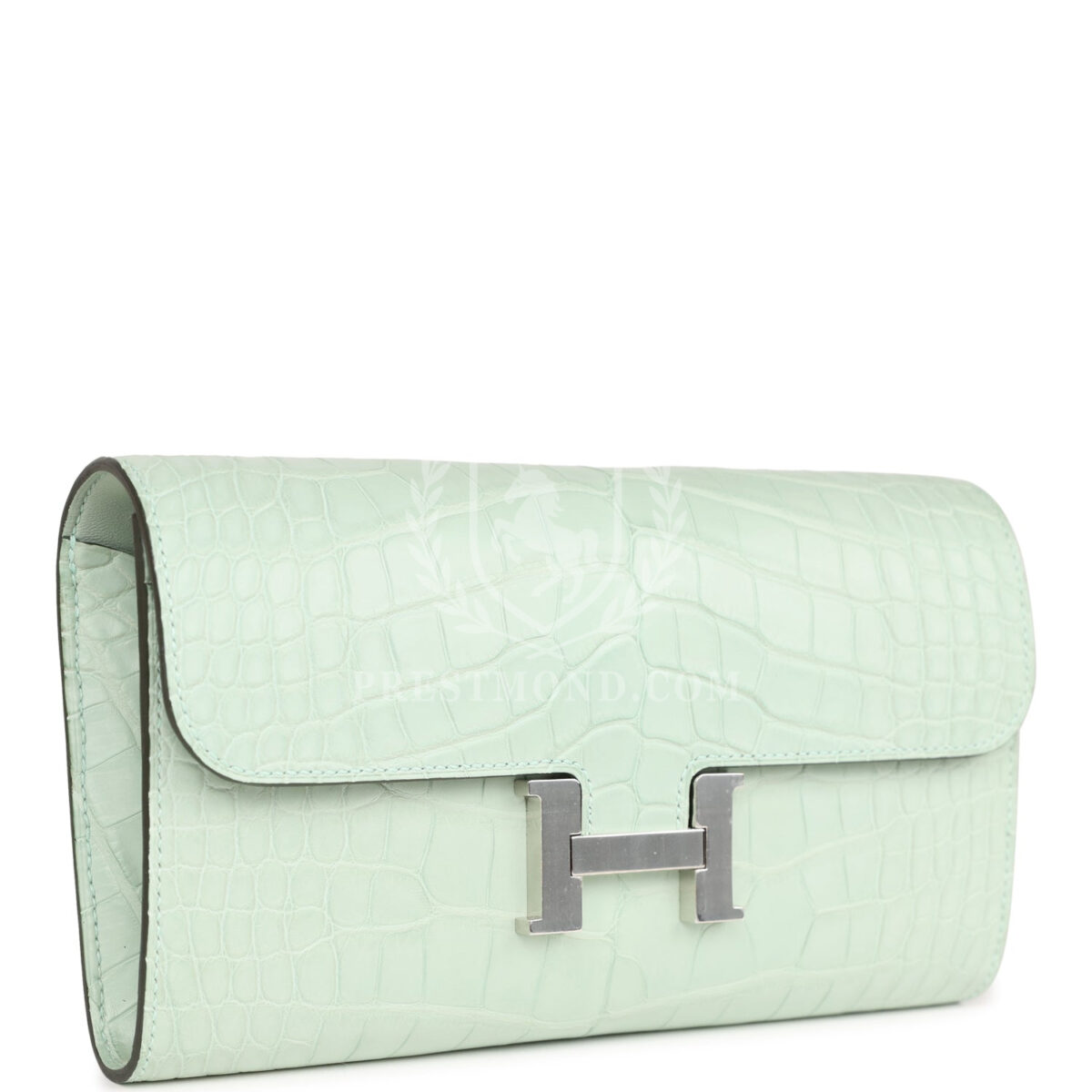 Hermes Constance Wallet To Go Vert D'eau Matte Alligator PHW — изображение 2
