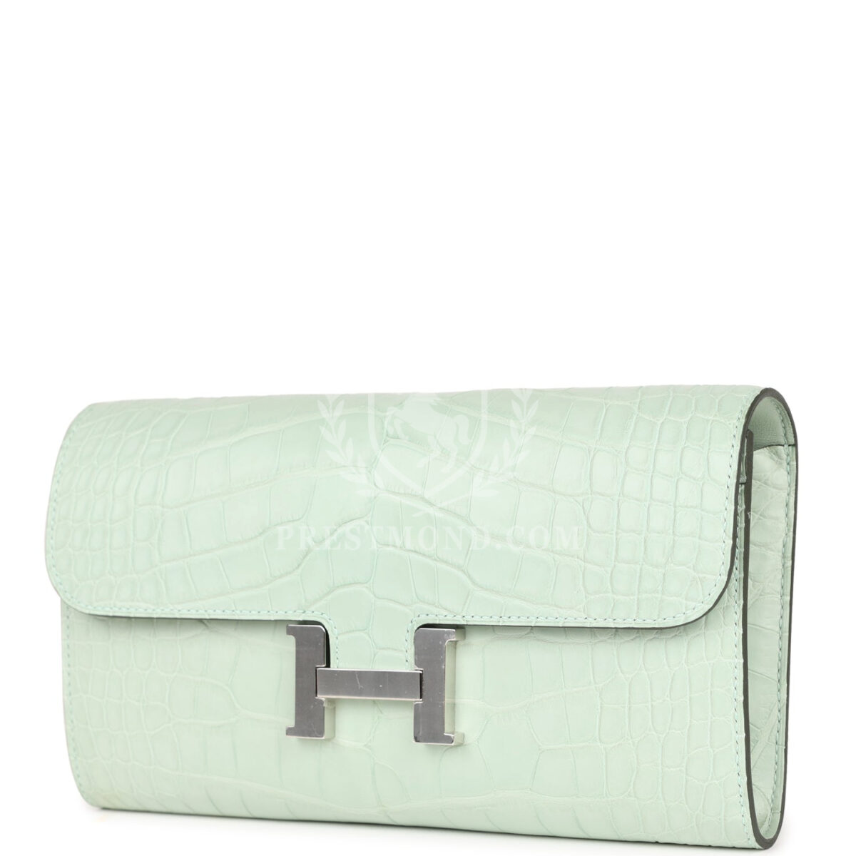 Hermes Constance Wallet To Go Vert D'eau Matte Alligator PHW — изображение 6