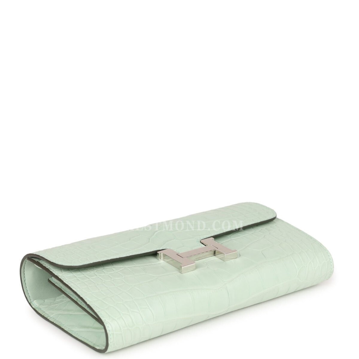 Hermes Constance Wallet To Go Vert D'eau Matte Alligator PHW — изображение 3