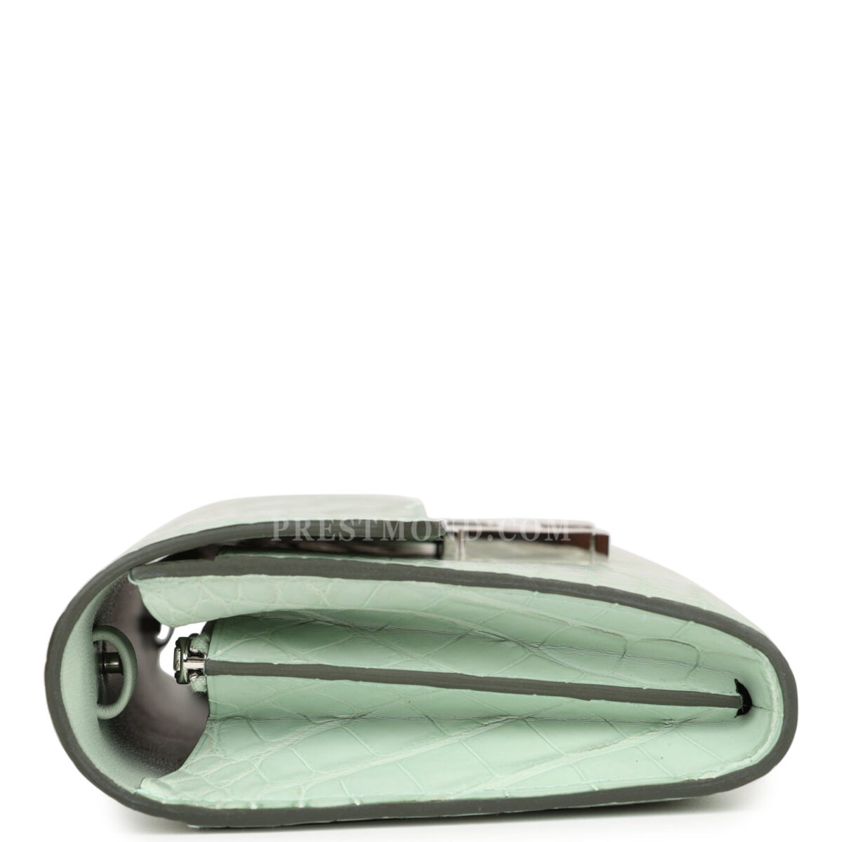 Hermes Constance Wallet To Go Vert D'eau Matte Alligator PHW — изображение 4