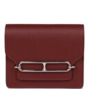 Hermes Roulis Slim Wallet Bi-Color Rouge H/Rose Azalee Evercolor PHW