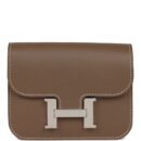 Hermes Constance Slim Wallet Etoupe Evercolor PHW