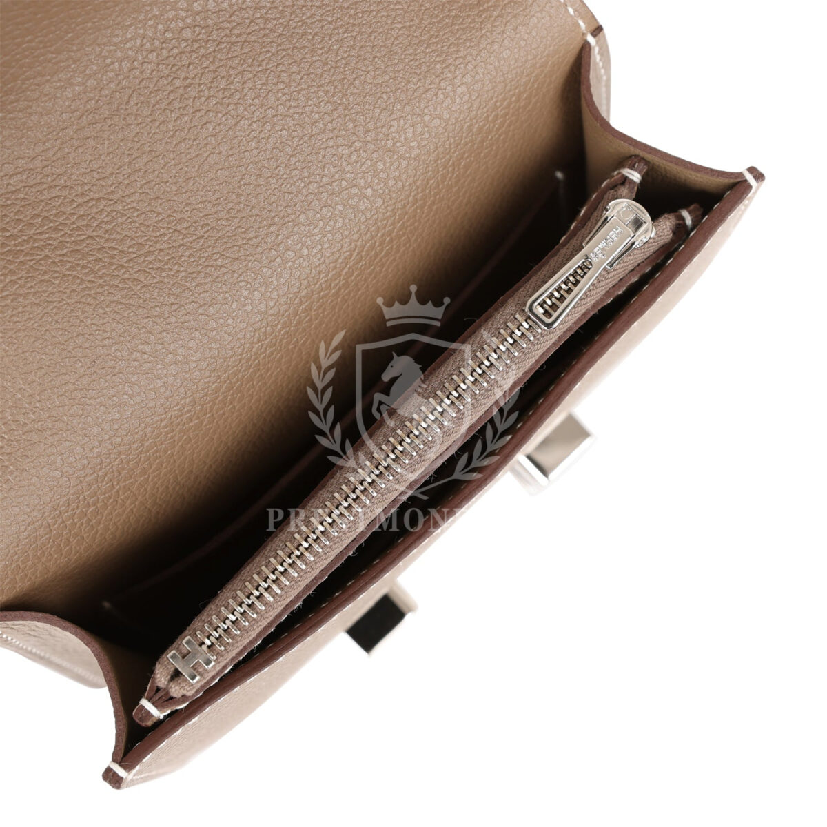 Hermes Constance Slim Wallet Etoupe Evercolor PHW — изображение 10
