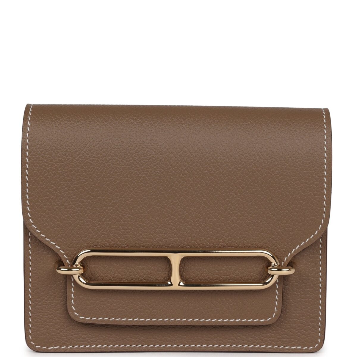 Hermes Roulis Slim Wallet Etoupe Evercolor GHW