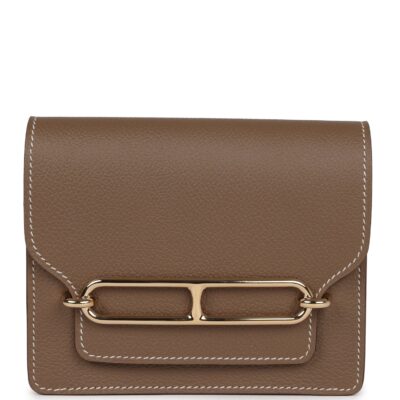 Hermes Roulis Slim Wallet Etoupe Evercolor GHW