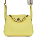 Hermes Mini Lindy Limoncello Clemence PHW