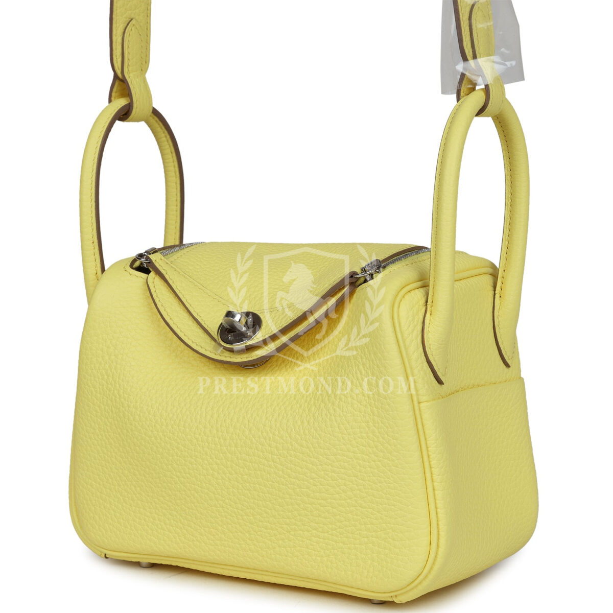 Hermes Mini Lindy Limoncello Clemence PHW — изображение 5