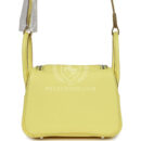 Hermes Mini Lindy Limoncello Clemence PHW