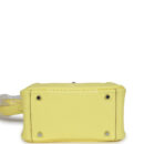 Hermes Mini Lindy Limoncello Clemence PHW