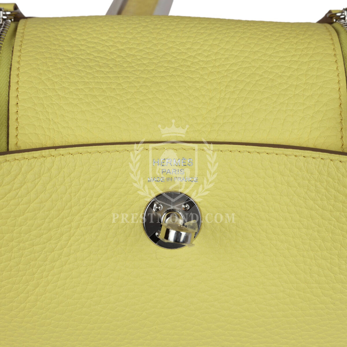 Hermes Mini Lindy Limoncello Clemence PHW — изображение 8