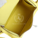 Hermes Mini Lindy Limoncello Clemence PHW
