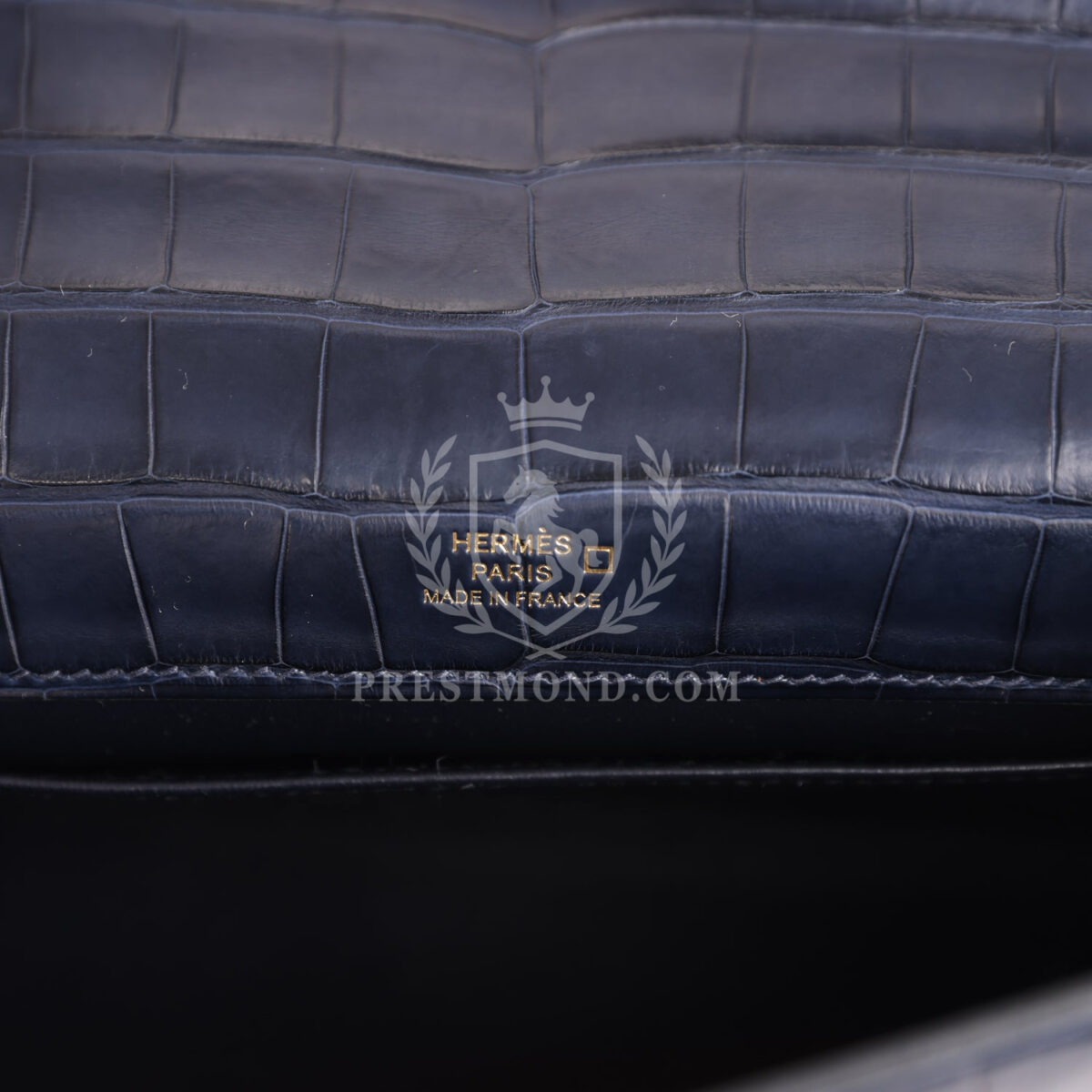 Hermes Kelly Pochette Bleu Indigo Matte Alligator GHW — изображение 7