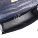 Hermes Kelly Pochette Bleu Indigo Matte Alligator GHW