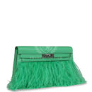 Hermes Kelly Elan Foile Vert Comics Chevre and Ostrich Feather PHW