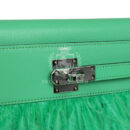 Hermes Kelly Elan Foile Vert Comics Chevre and Ostrich Feather PHW
