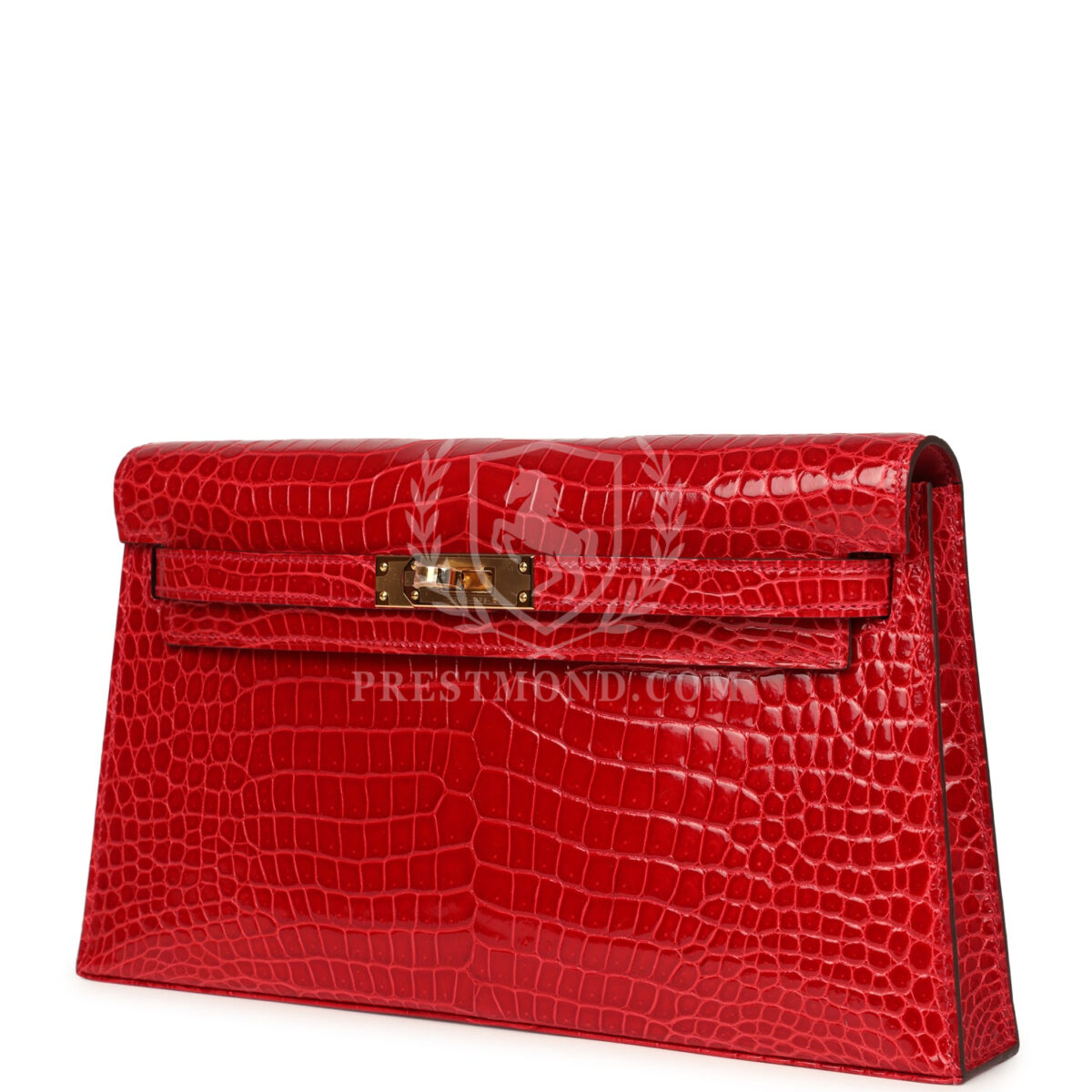 Hermes Kelly Elan Braise Shiny Porosus Crocodile GHW — изображение 5