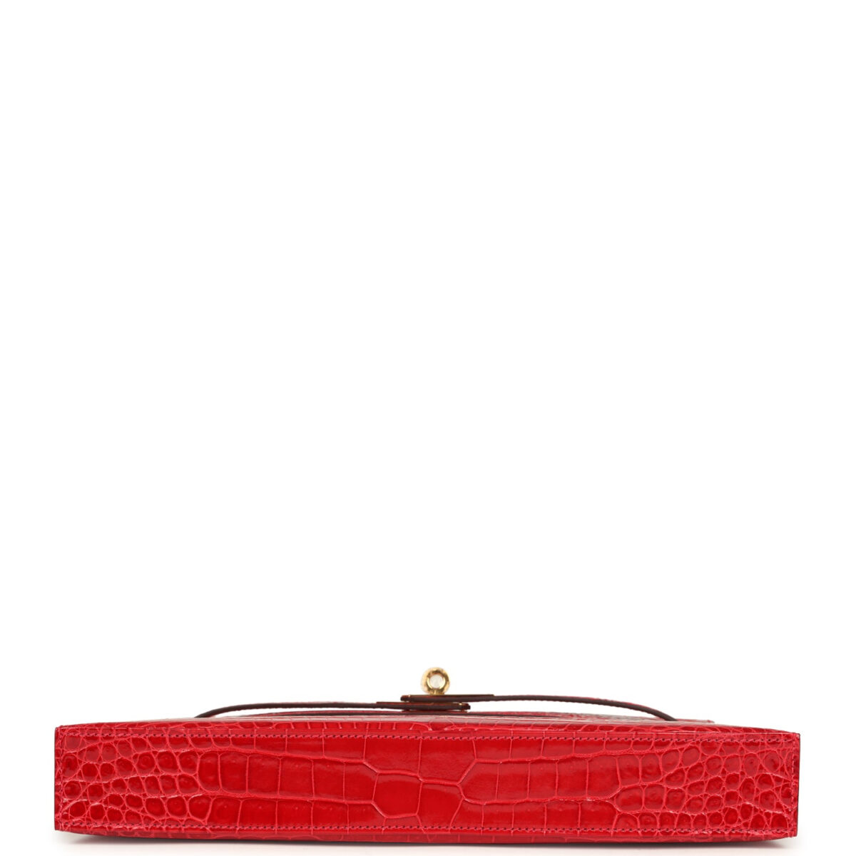 Hermes Kelly Elan Braise Shiny Porosus Crocodile GHW — изображение 6