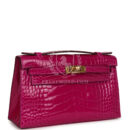 Hermes Kelly Pochette Rose Scheherazade Shiny Alligator GHW