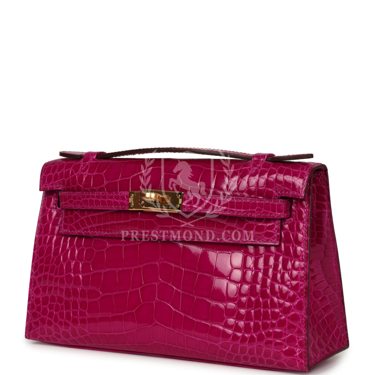 Hermes Kelly Pochette Rose Scheherazade Shiny Alligator GHW — изображение 5
