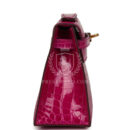 Hermes Kelly Pochette Rose Scheherazade Shiny Alligator GHW