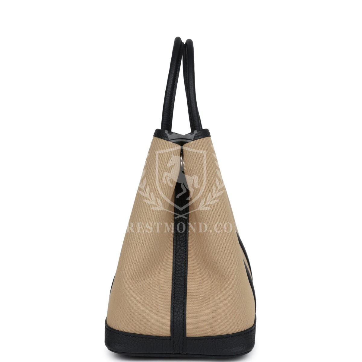 Hermes Garden Party 30 Trench Toile and Black Negonda PHW — изображение 3