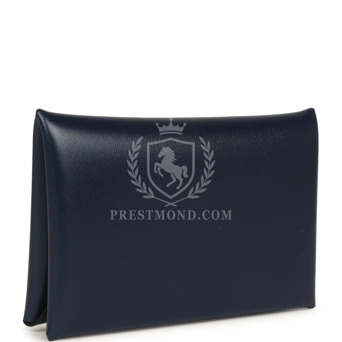 Hermes Calvi Card Holder Bleu Abysse Box PHW — изображение 2