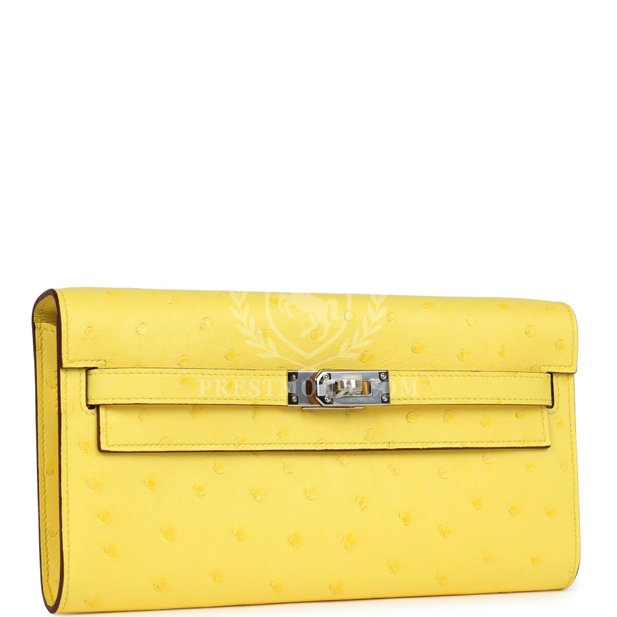 Hermes Kelly To Go Wallet Jaune Citron Ostrich PHW — изображение 2