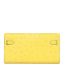 Hermes Kelly To Go Wallet Jaune Citron Ostrich PHW