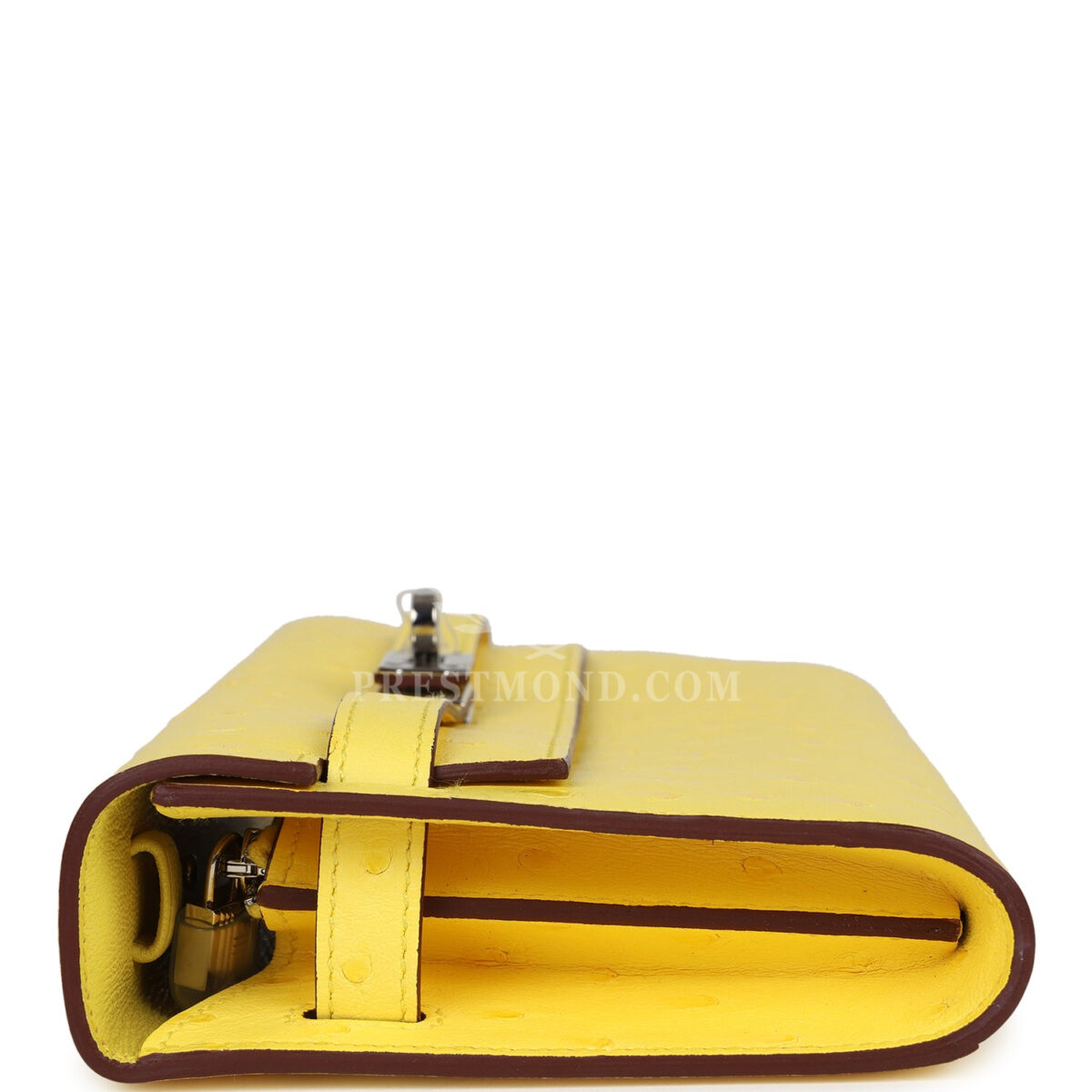 Hermes Kelly To Go Wallet Jaune Citron Ostrich PHW — изображение 3