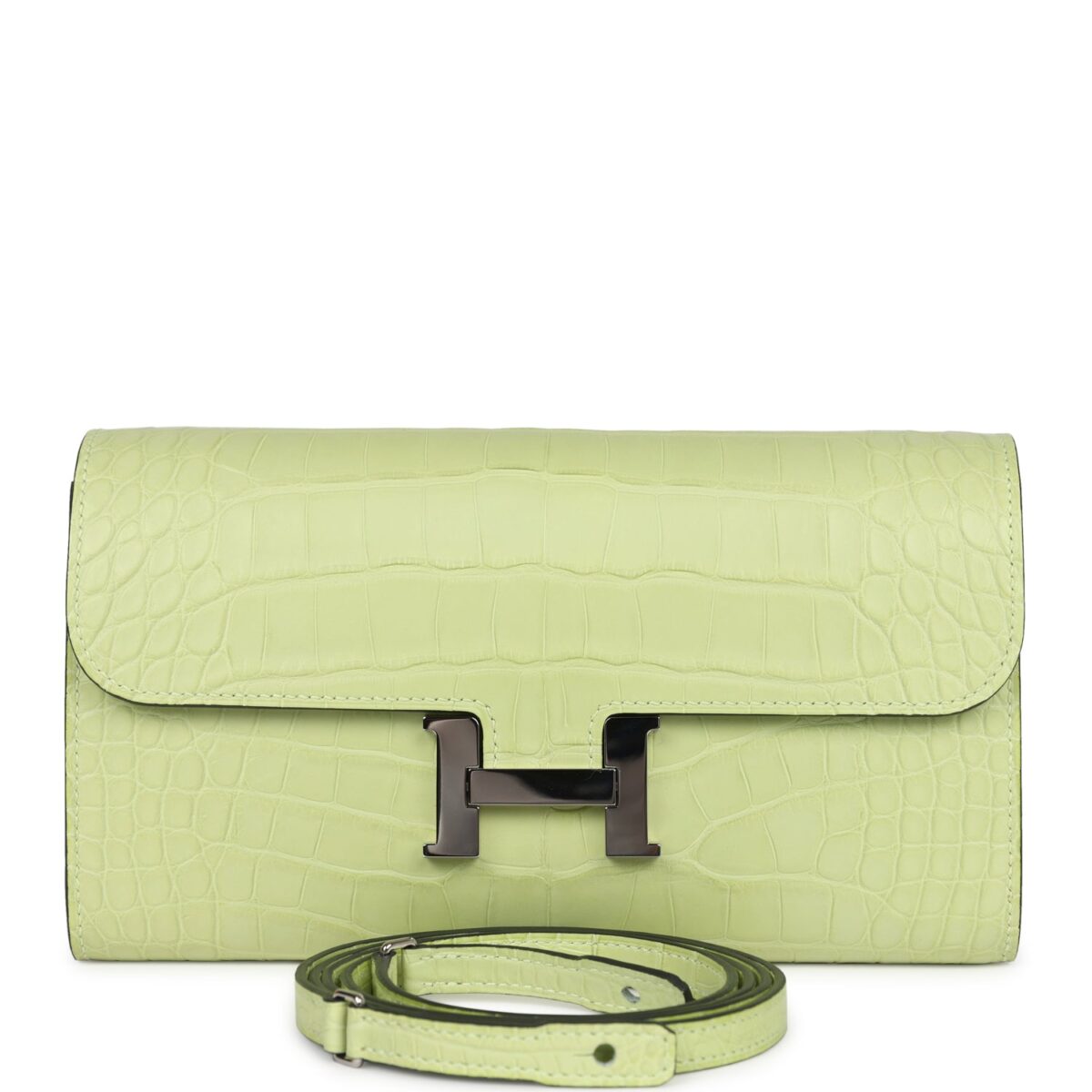 Hermes Constance Wallet To Go Jaune Bourgeon Matte Alligator PHW