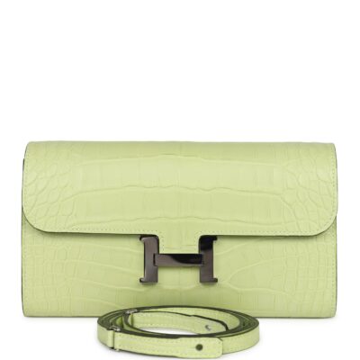 Hermes Constance Wallet To Go Jaune Bourgeon Matte Alligator PHW