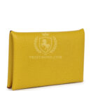 Hermes Calvi Card Holder Cumin Verso Chevre Mysore PHW