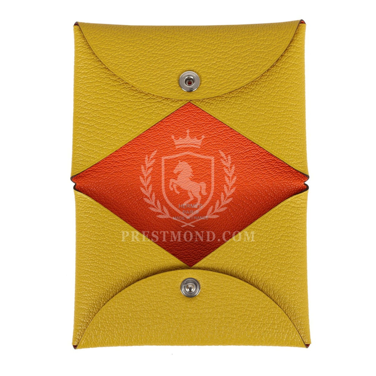 Hermes Calvi Card Holder Cumin Verso Chevre Mysore PHW — изображение 7