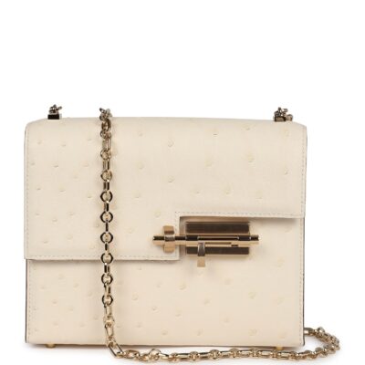 Hermes Mini Verrou Chaine Bag Nata Ostrich PBHW