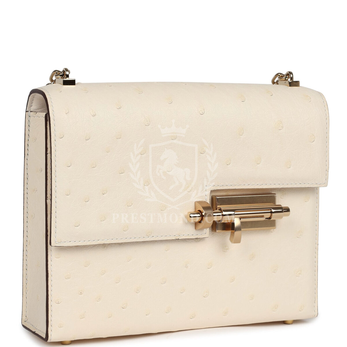 Hermes Mini Verrou Chaine Bag Nata Ostrich PBHW — изображение 2