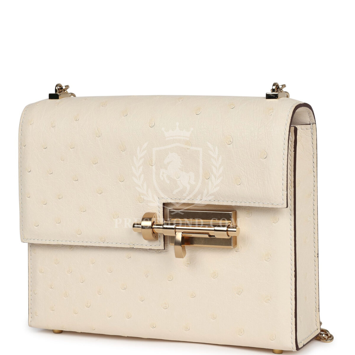 Hermes Mini Verrou Chaine Bag Nata Ostrich PBHW — изображение 5