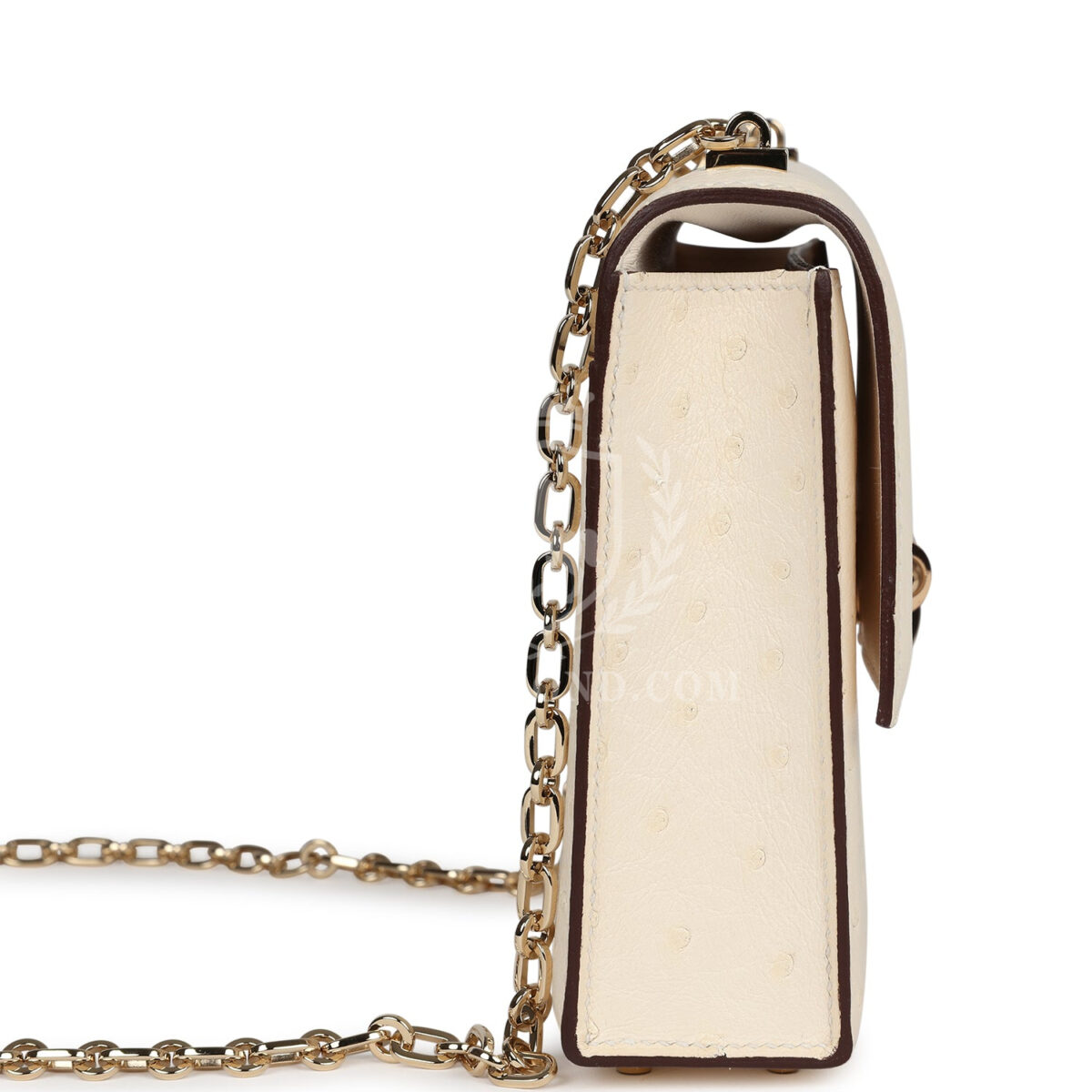 Hermes Mini Verrou Chaine Bag Nata Ostrich PBHW — изображение 3