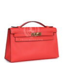 Hermes Kelly Pochette Rose Jaipur Epsom GHW