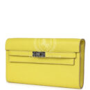 Hermes Kelly Wallet To Go Lime Chevre PHW
