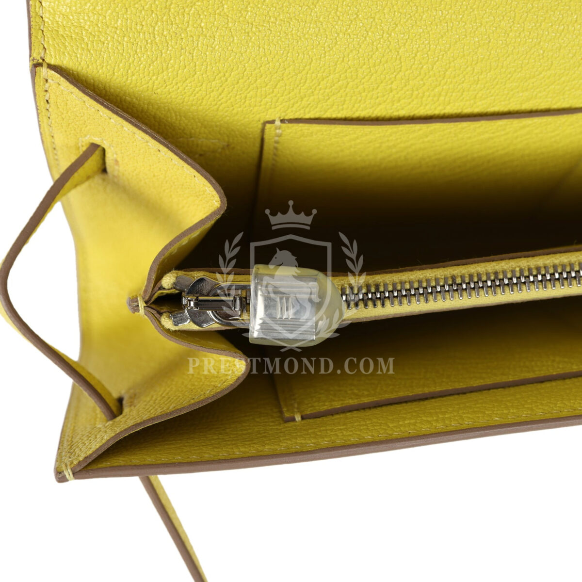 Hermes Kelly Wallet To Go Lime Chevre PHW — изображение 9