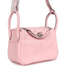 Hermes Mini Lindy Rose Sakura Swift PHW