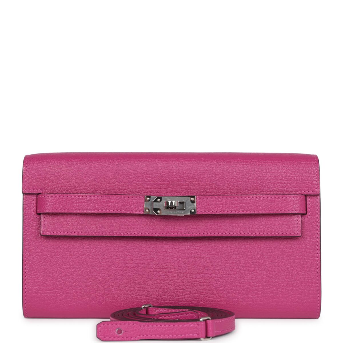 Hermes Kelly Wallet To Go Rose Pourpre Chevre PHW